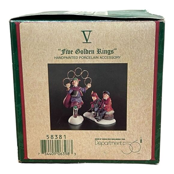 Dept 56 Five Golden Rings #58381 Twelve Days of Dickens’ Village Original Box - Picture 8 of 10